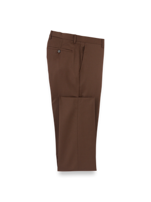 Wool Gabardine Pants - Brown