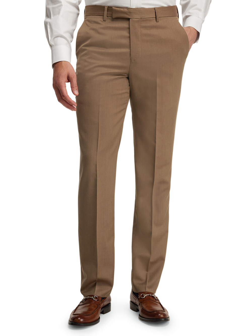 Alternate Image of Wool Gabardine Pants-2#model_flat front