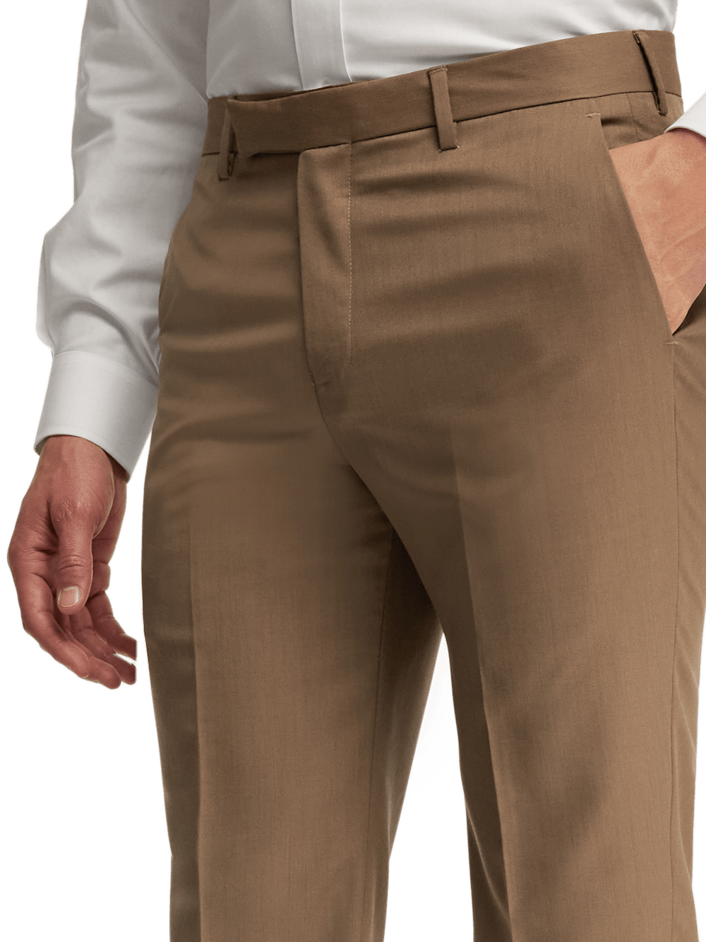Alternate Image of Wool Gabardine Pants-4#model_flat front