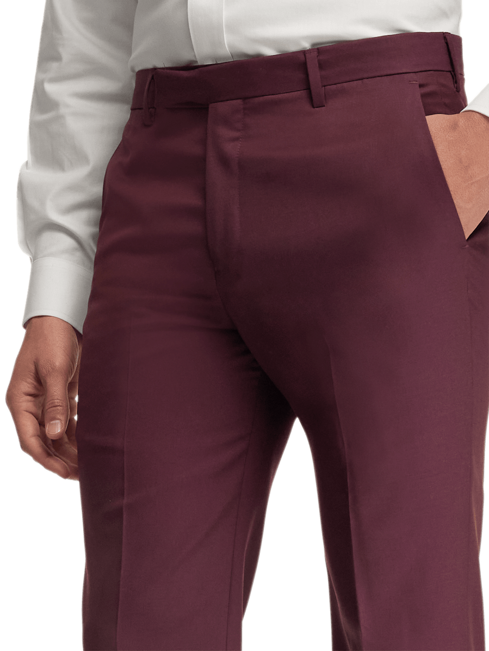 Alternate Image of Wool Gabardine Pants-4#model_flat front