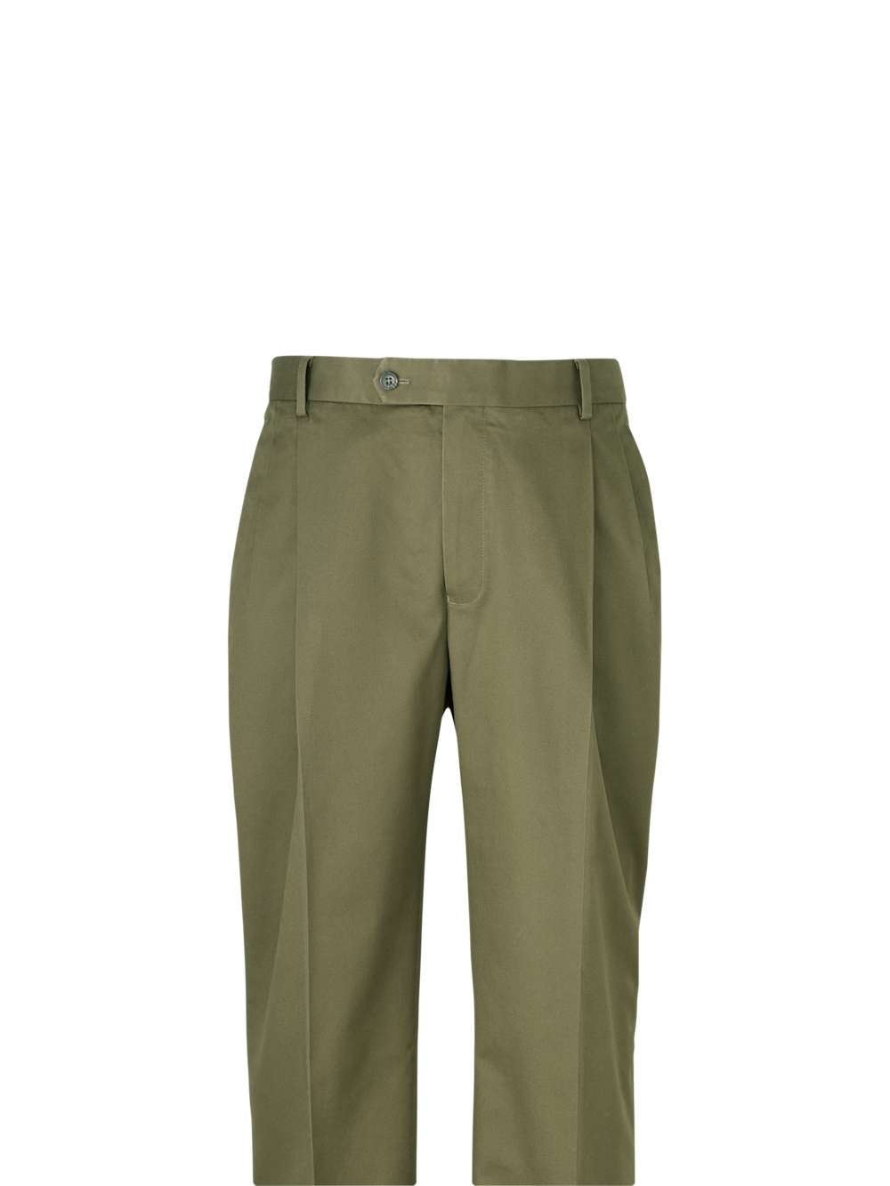 Alternate Image of Non-iron Cotton Stretch Twill Pant-1#model_pleated front
