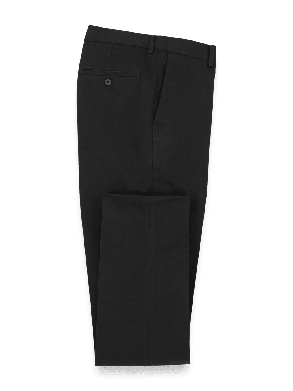 Product Image of Non-iron Cotton Stretch Twill Pant-Black#model_flat front