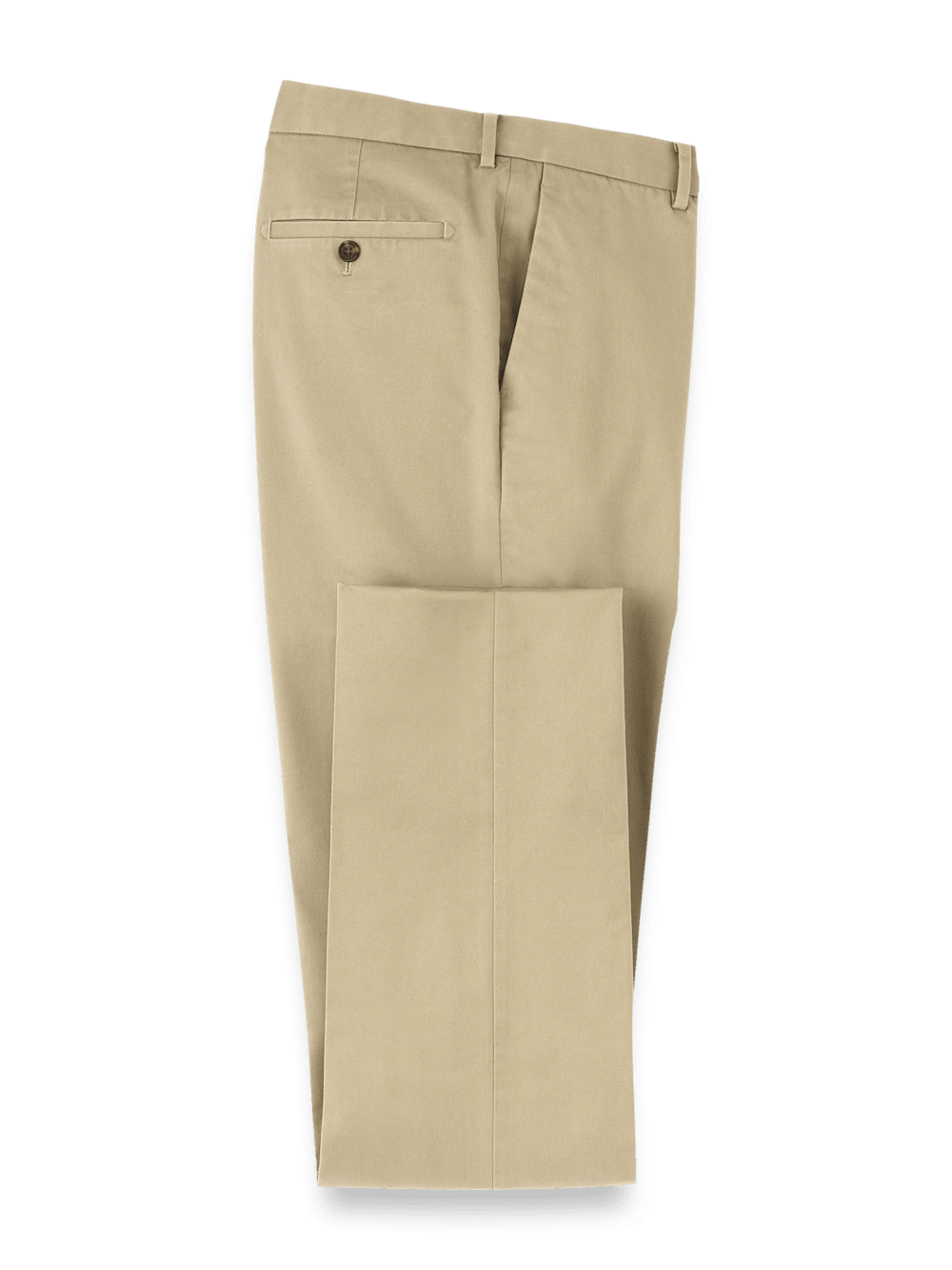 Product Image of Non-iron Cotton Stretch Twill Pant-Dark Khaki#model_flat front