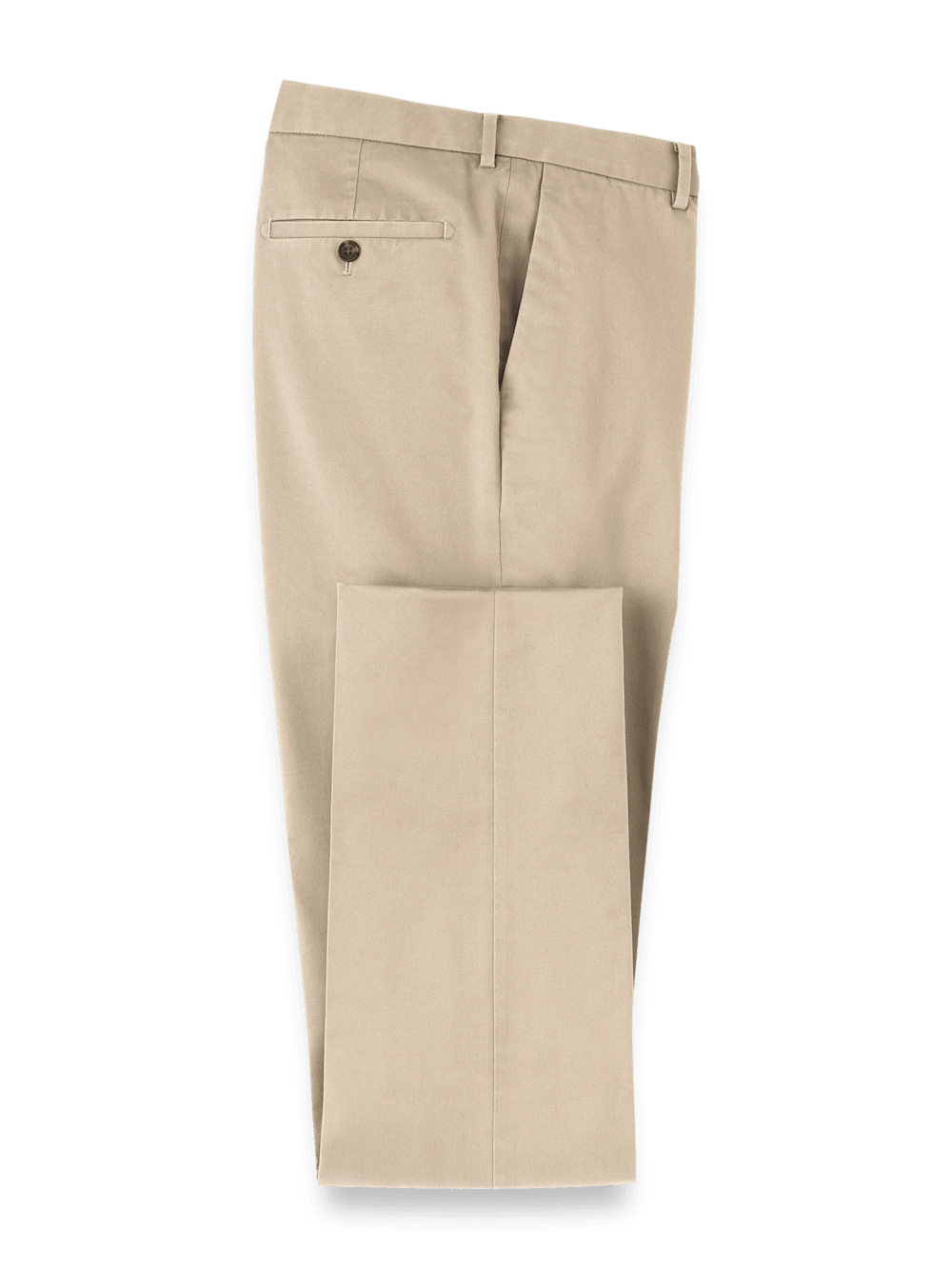 Product Image of Non-iron Cotton Stretch Twill Pant-Tan#model_flat front