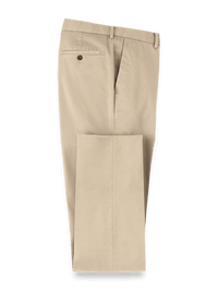 Non-Iron Cotton Stretch Twill Pant - Tan