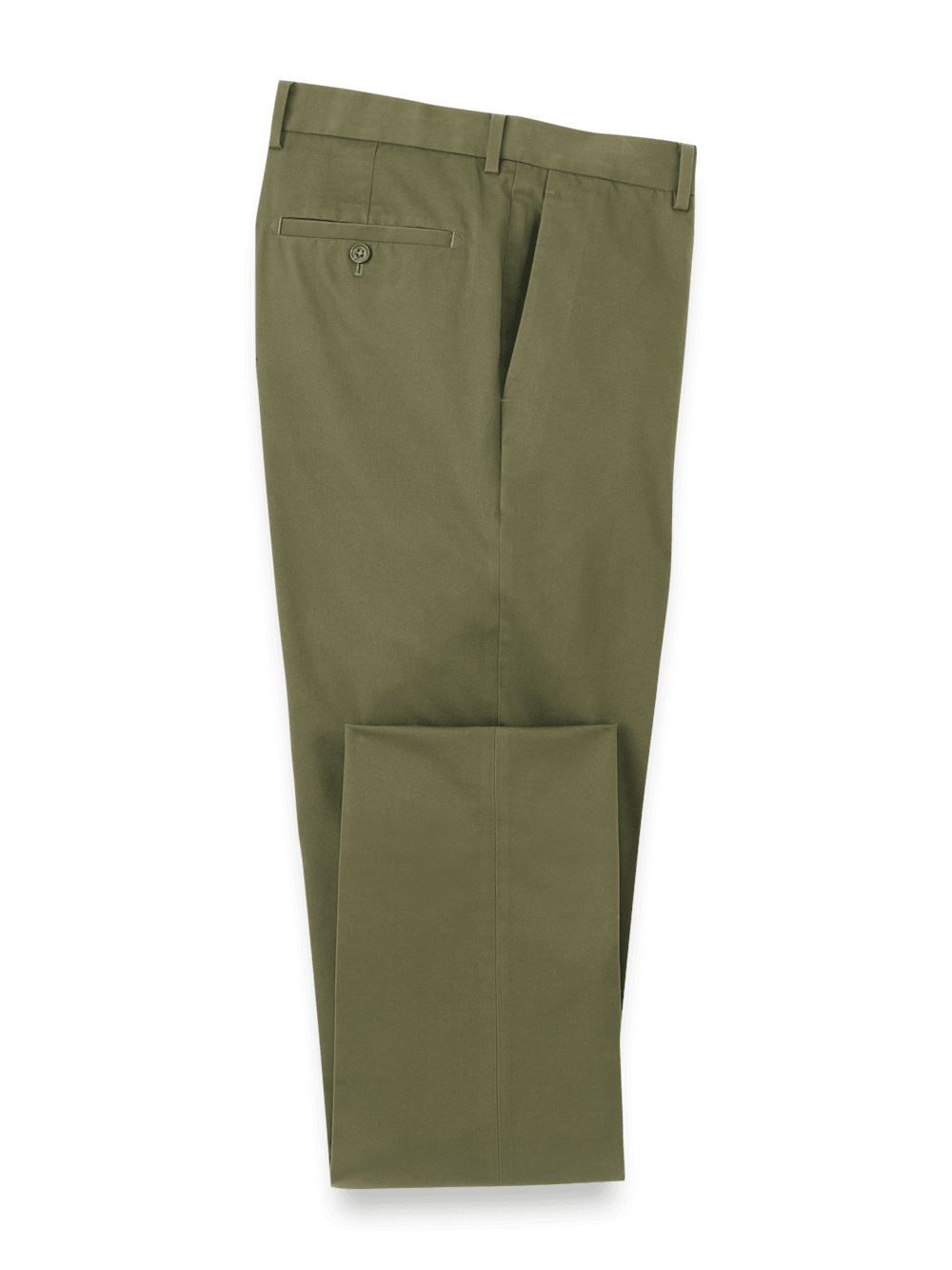 Product Image of Non-iron Cotton Stretch Twill Pant-Olive#model_flat front