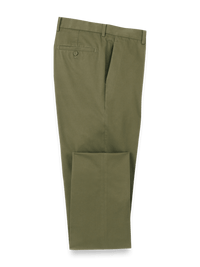 Non-Iron Cotton Stretch Twill Pant - Olive