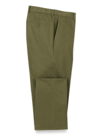Non-Iron Cotton Stretch Twill Pant - Dark Olive