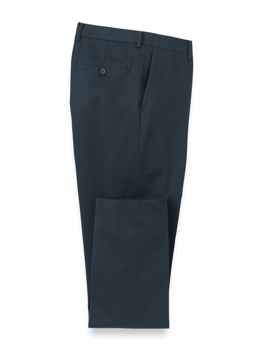 Product Image of Non-iron Cotton Stretch Twill Pant-Ink#model_flat front
