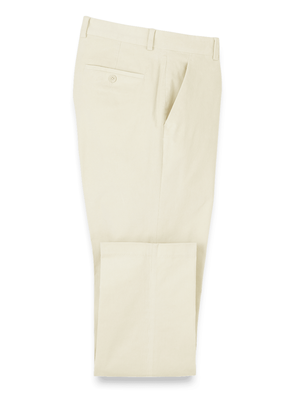 Product Image of Cotton Stretch Corduroy Pant-Winter White#model_flat front