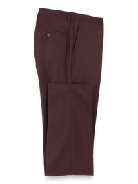 Wool Flannel Pants - Burgundy