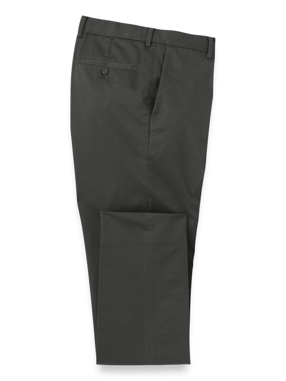 Product Image of Non-iron Cotton Stretch Twill Pant-Charcoal#model_flat front