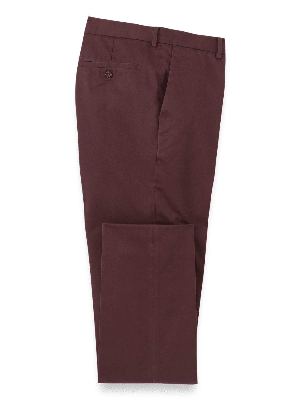 Product Image of Non-iron Cotton Stretch Twill Pant-Wine#model_flat front