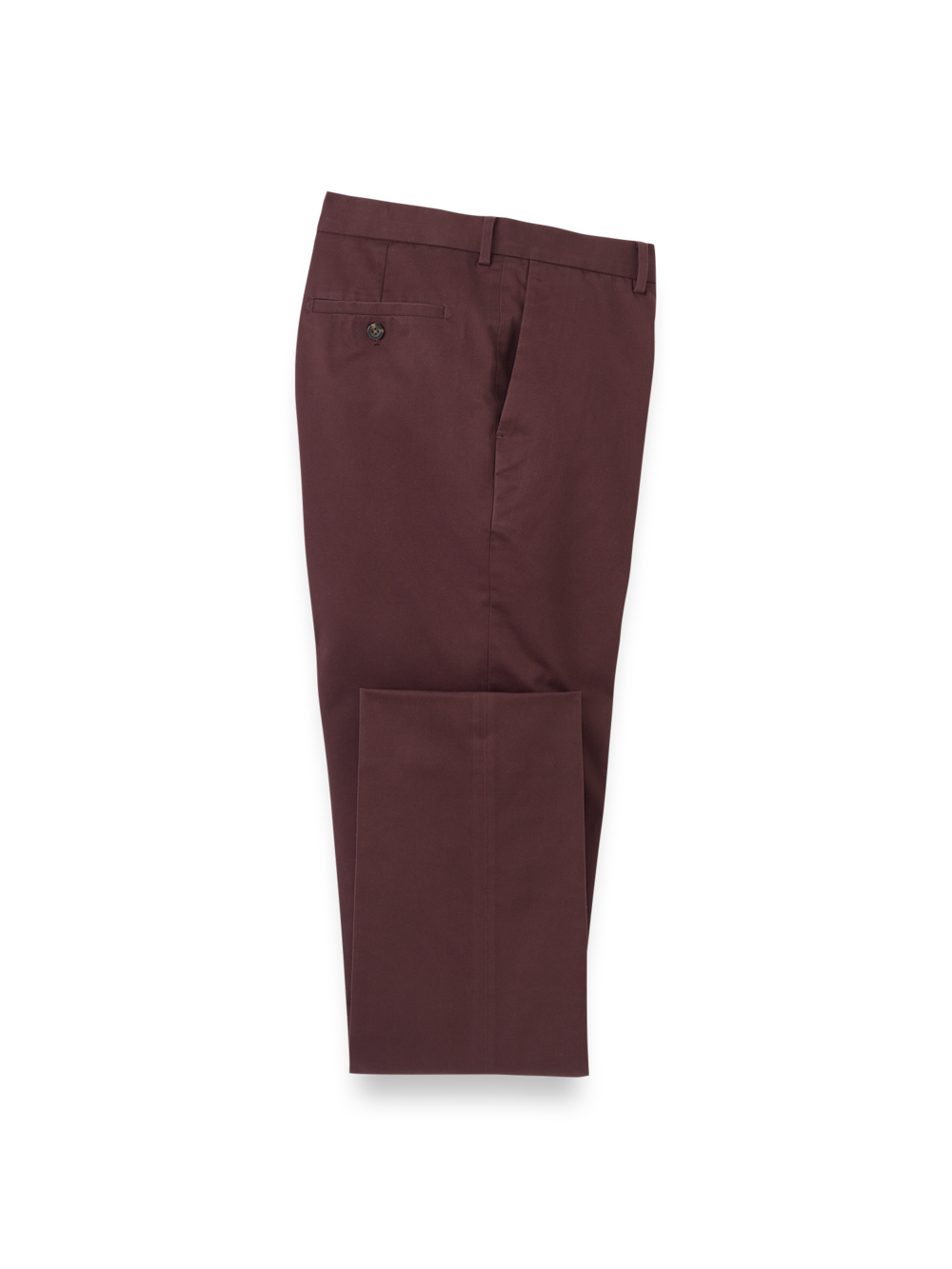 Product Image of Non-iron Cotton Stretch Twill Pant-Wine#model_flat front