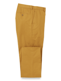 Non-Iron Cotton Stretch Twill Pant - Dark Gold