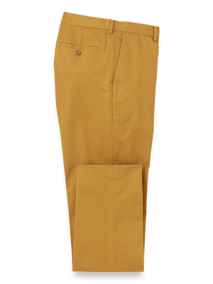 Non-Iron Cotton Stretch Twill Pant - Dark Gold
