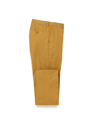 Non-Iron Cotton Stretch Twill Pant - Dark Gold