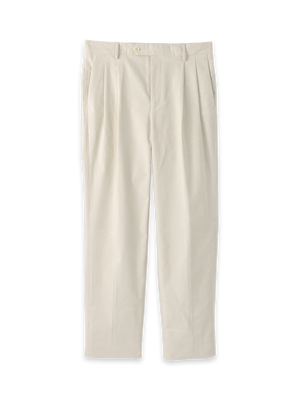 Cotton Stretch Corduroy Pants - Winter White