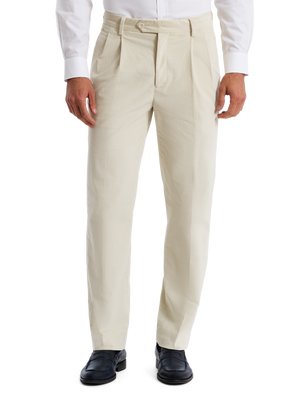 Cotton Stretch Corduroy Pants - Winter White