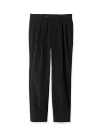 Cotton Stretch Corduroy Pants - Black