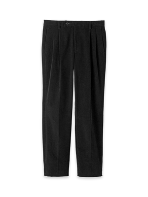 Cotton Stretch Corduroy Pants - Black