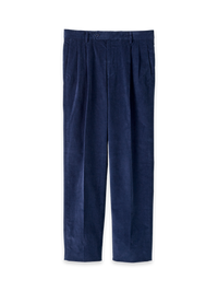 Cotton Stretch Corduroy Pants - Blue