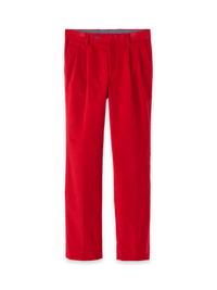 Cotton Stretch Corduroy Pants - Red