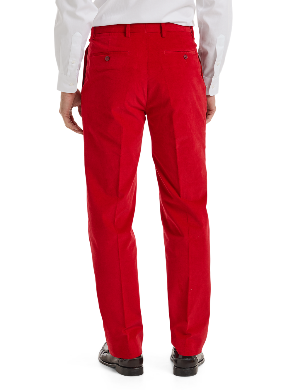 Alternate Shot of Men's Red Solid Bottoms  - 8#model_pleated front