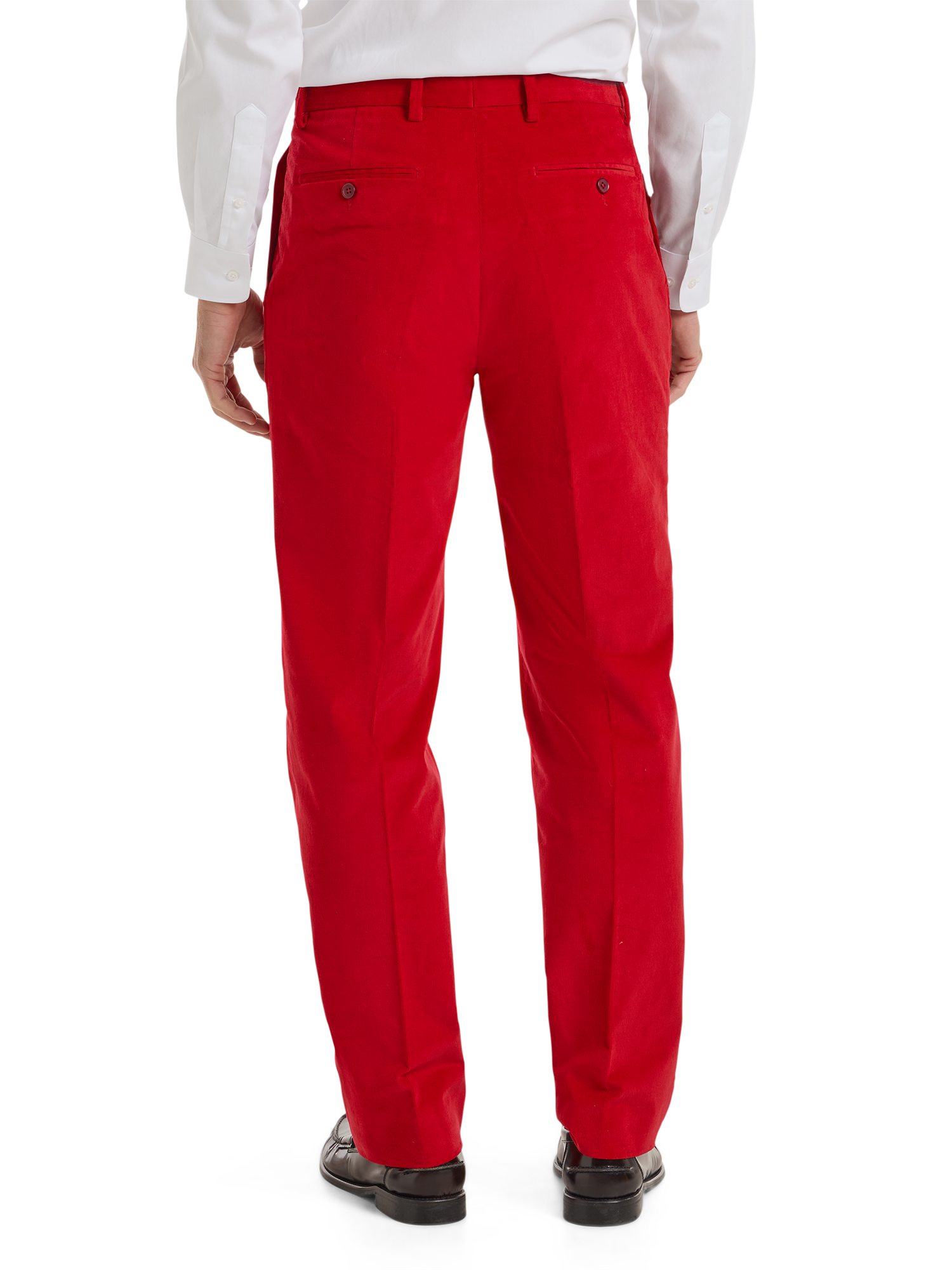 Alternate Image of Cotton Stretch Corduroy Pants-3#model_pleated front
