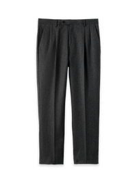 Wool Flannel Solid Pants - Charcoal
