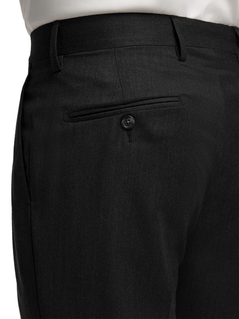Alternate Image of Wool Flannel Solid Pants-3#model_pleated front