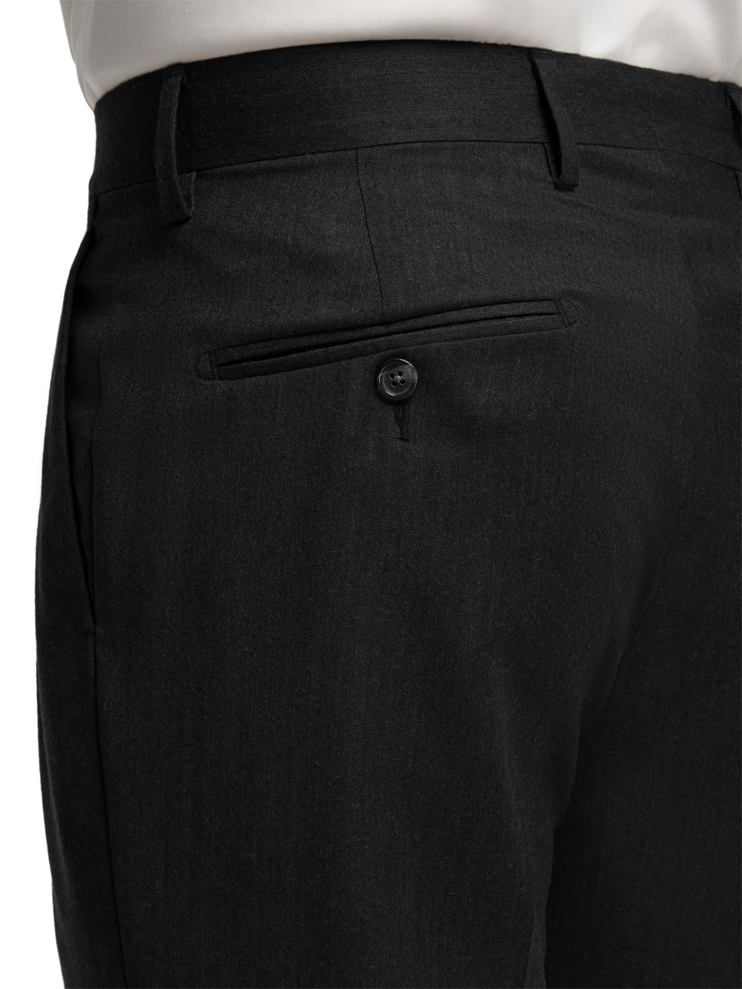 Alternate Image of Wool Flannel Solid Pants-4#model_pleated front