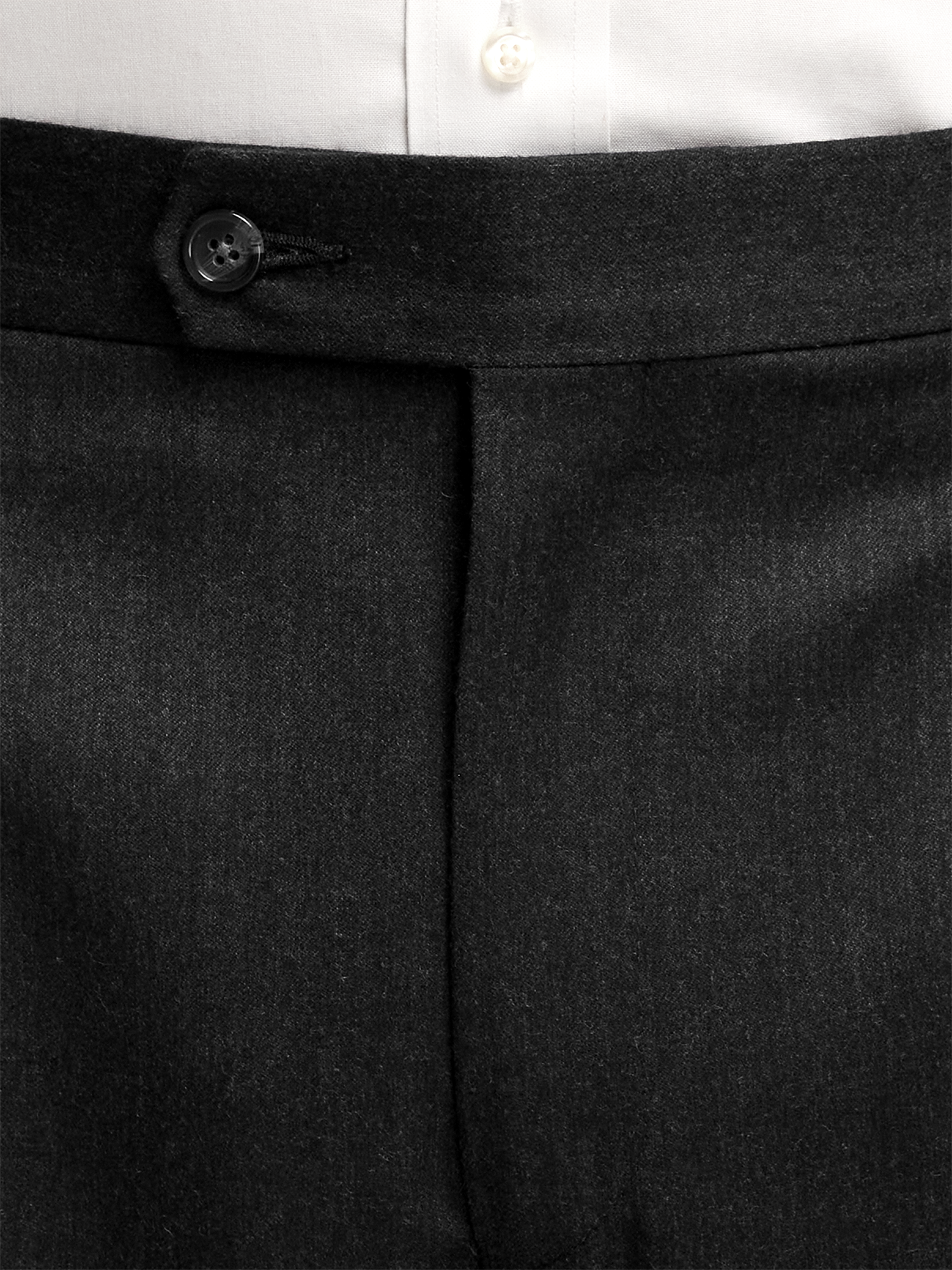 Alternate Image of Wool Flannel Solid Pants-5#model_pleated front