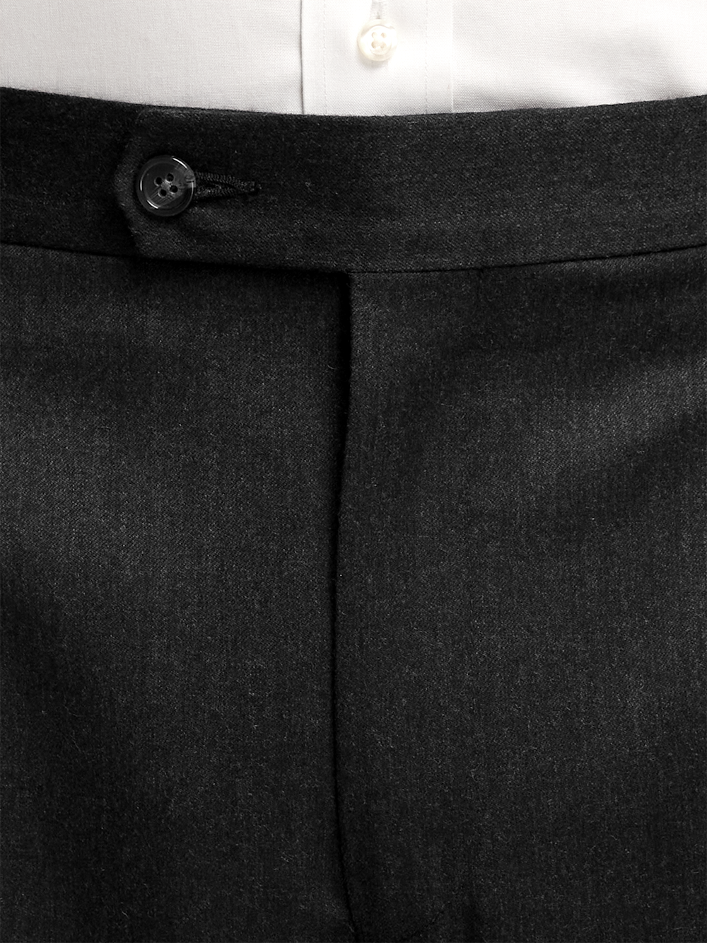 Alternate Image of Wool Flannel Solid Pants-4#model_pleated front