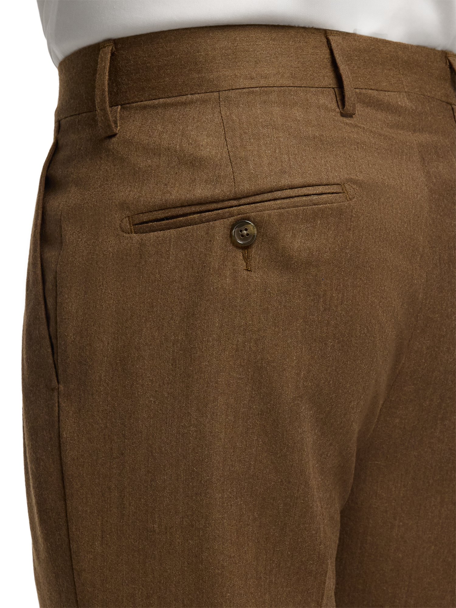 Alternate Image of Wool Flannel Solid Pants-3#model_pleated front