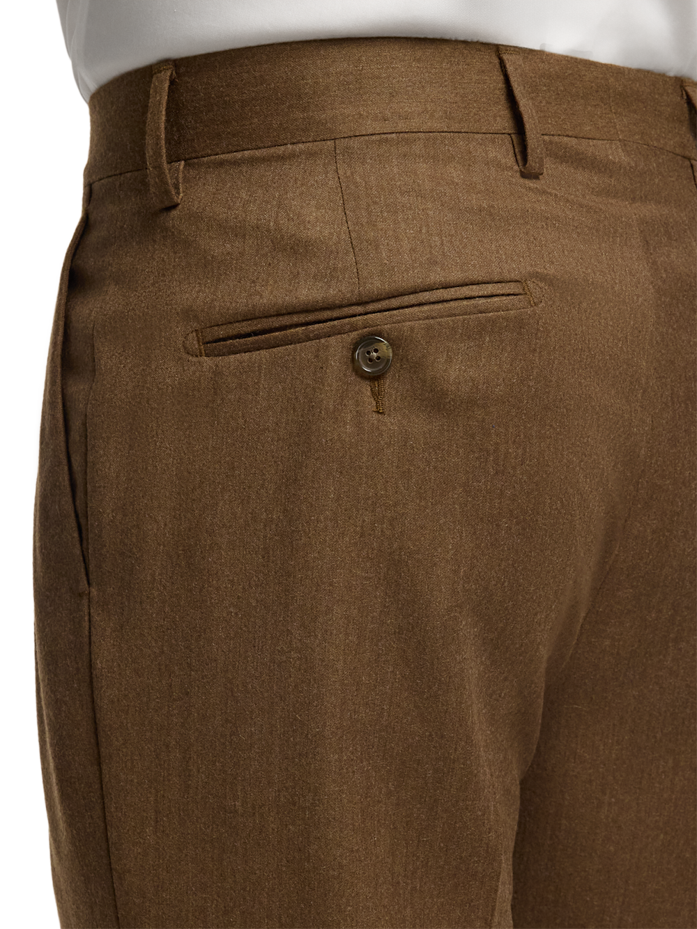 Alternate Image of Wool Flannel Solid Pants-3#model_pleated front