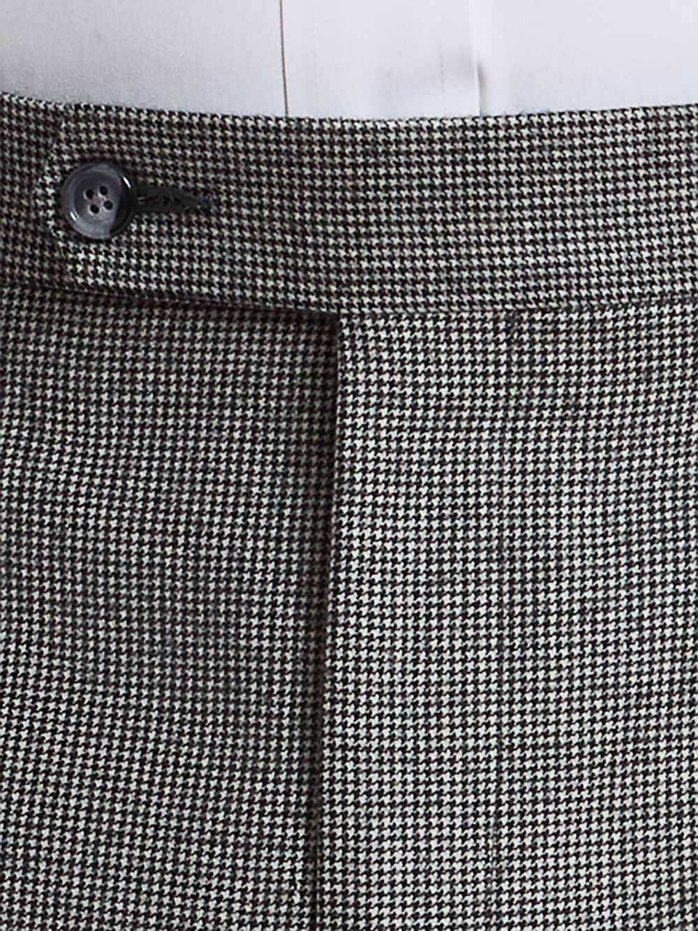 Alternate Shot of Men's Black Houndstooth Bottoms  - 3#["PMV008N_1", "model_pleated front"]