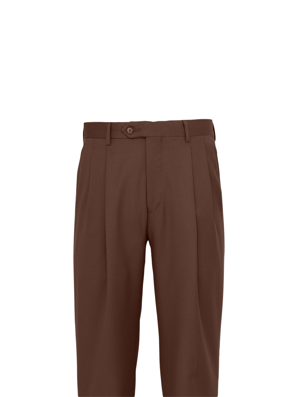 Wool Gabardine Pants - Burgundy Pleated Front / 38 Wool Gabardine Pants - Burgundy Pleated Front / 38