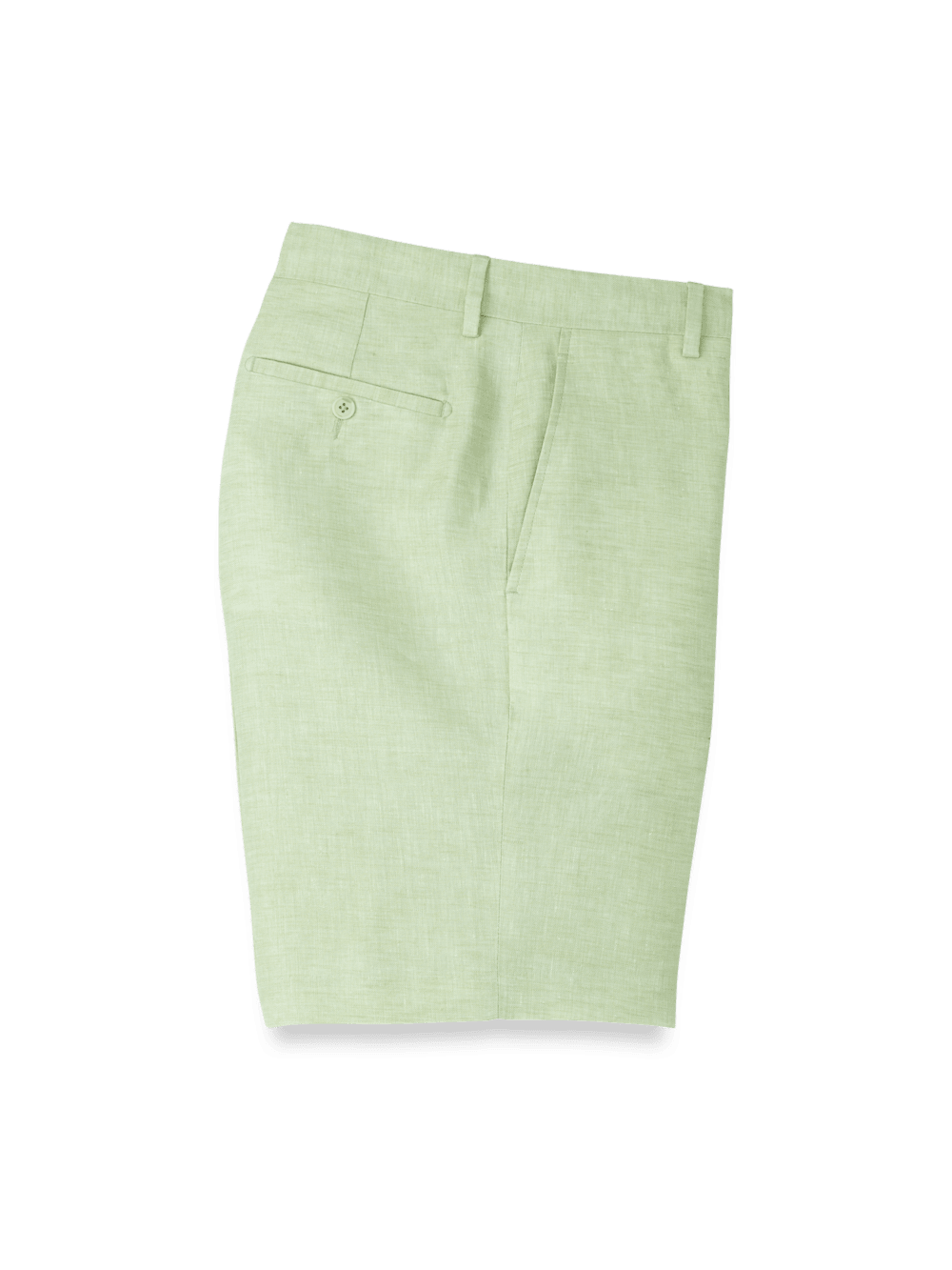 Product Image of Linen Chambray Twill Flat Front Shorts-Mint