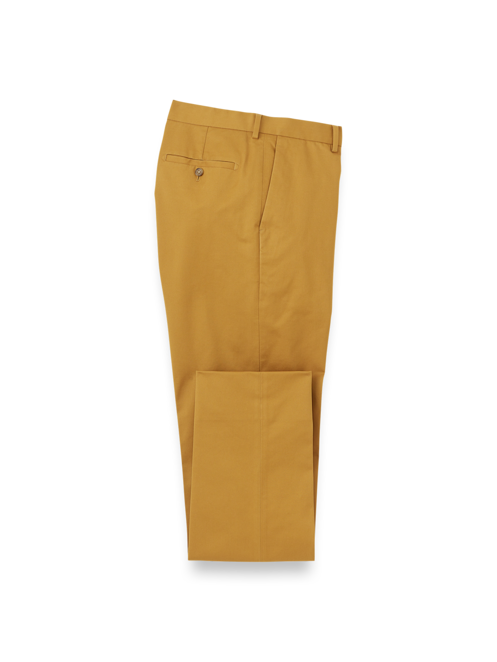 Product Image of Non-iron Cotton Stretch Twill Pants-Dark Gold#model_flat front