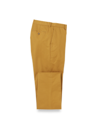Non-Iron Cotton Stretch Twill Pants - Dark Gold