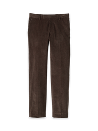 Cotton Stretch Corduroy Pants - Dark Brown