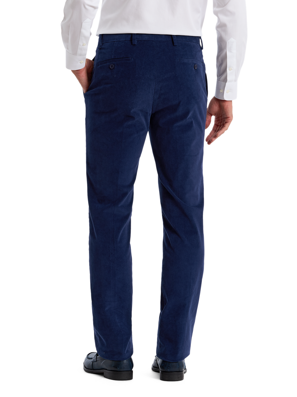 Alternate Shot of Men's Blue Solid Bottoms  - 6#["PMV600N", "model_flat front"]