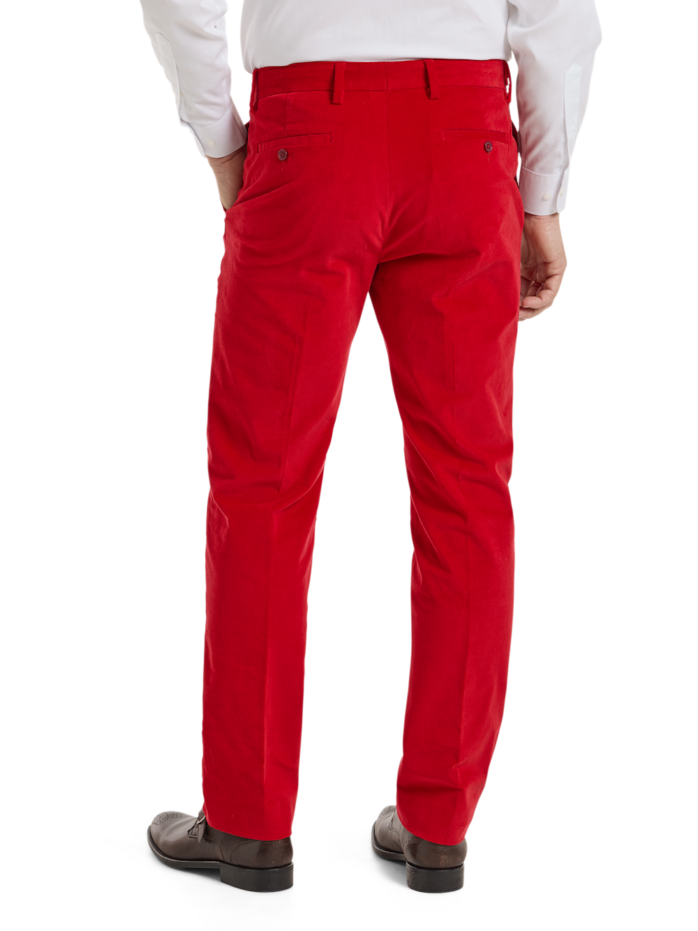 Alternate Shot of Men's Red Solid Bottoms  - 3#model_flat front