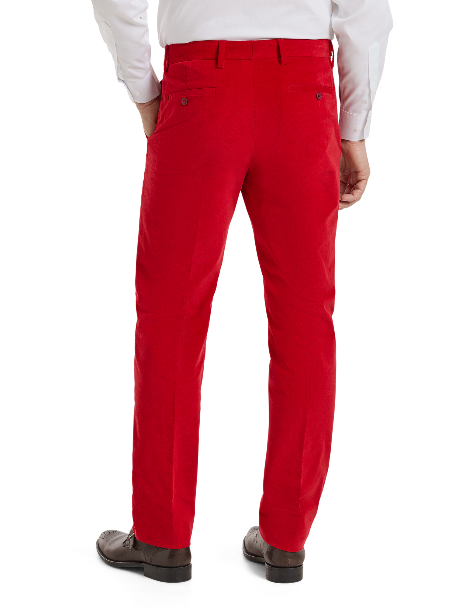 Alternate Image of Cotton Stretch Corduroy Pants-3#model_flat front