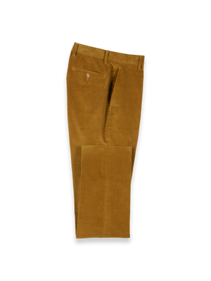 Cotton Stretch Corduroy Pants - Dark Gold