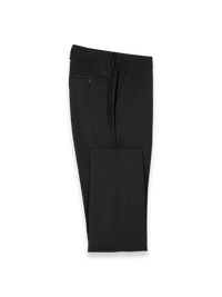 Wool Flannel Solid Pants - Black