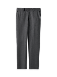 Wool Flannel Solid Pants - Charcoal
