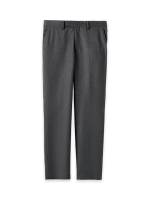 Wool Flannel Solid Pants - Charcoal