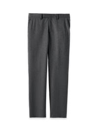 Wool Flannel Solid Pants - Charcoal